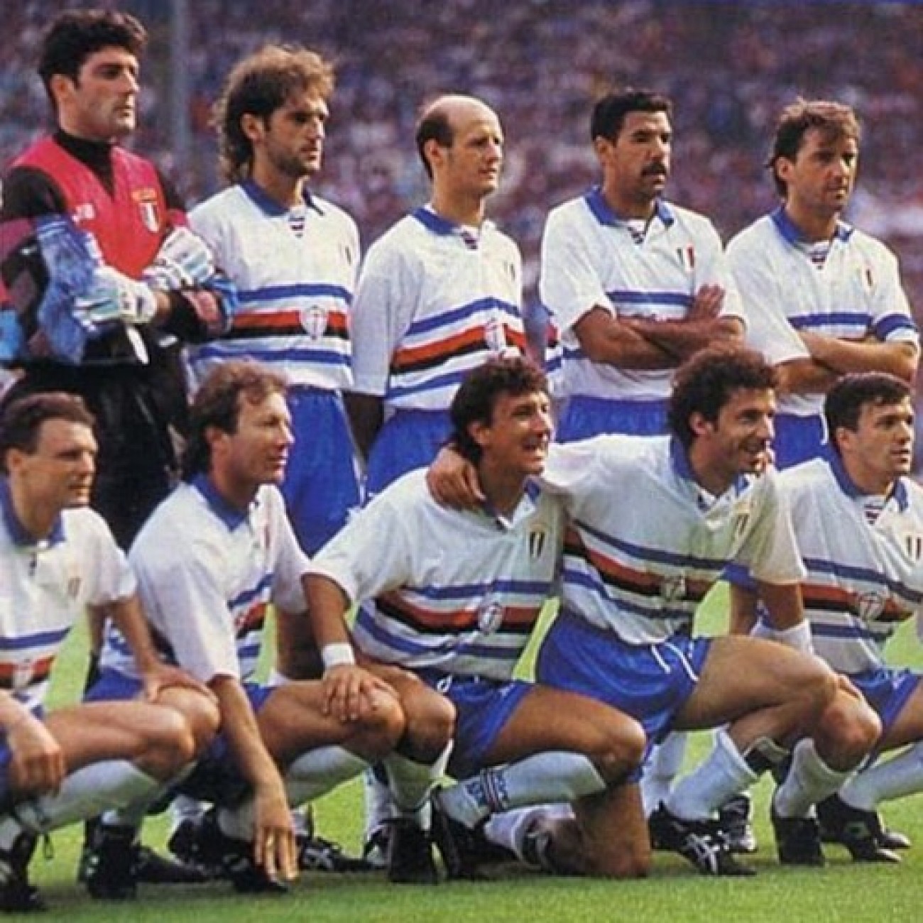 Copa U U.C Sampdoria 1991-92 Retro Football Shirt Sampdoria 1991-92 Maillot de Football rétro Homme C 