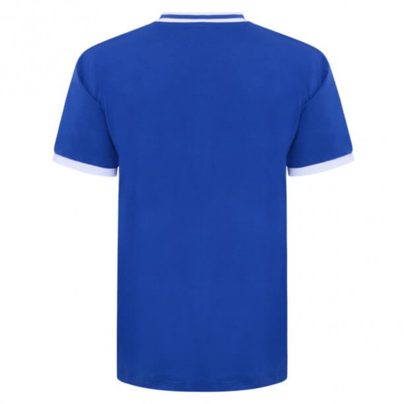 Mens Navy Chelsea Retro Tipping Detail Ringer Training Football T-Shirt Top 