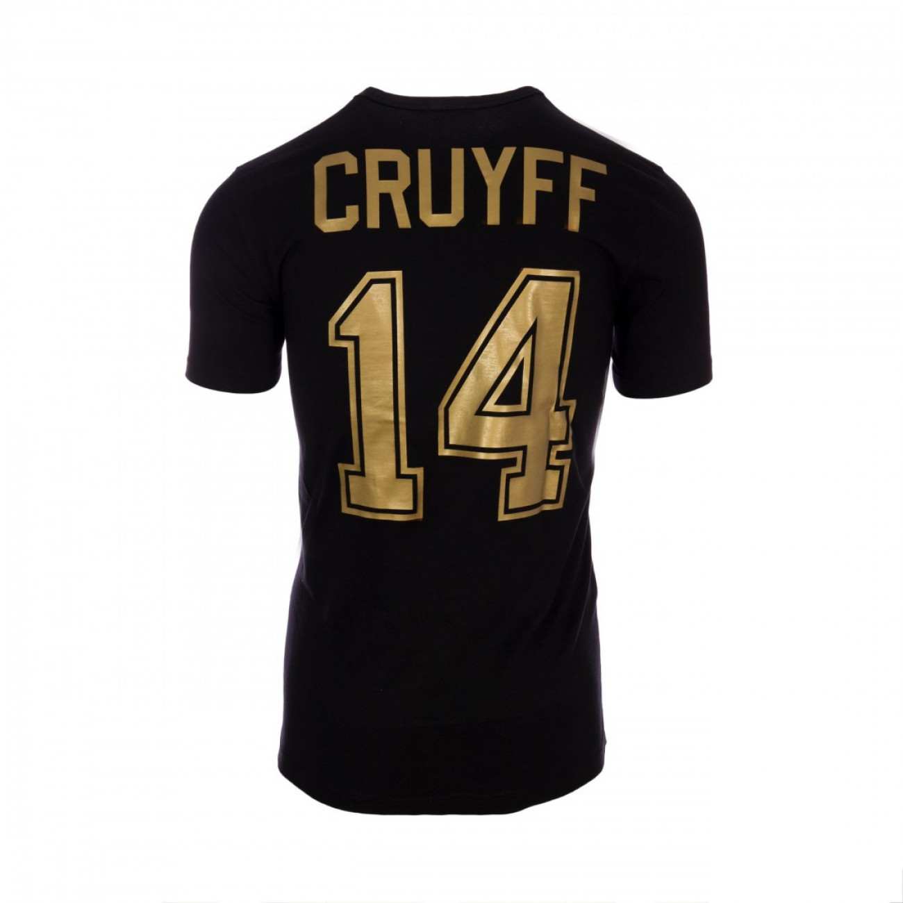 T Shirt Cruyff 14 Black Gold Retrofootball