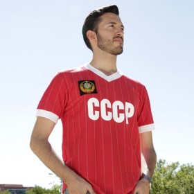 Soviet Union CCCP USSR 1970's Retro Football Shirt Classic Vintage Men Top 