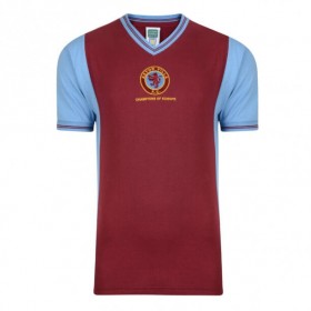 Aston Villa FC Official Football Gift Mens 1982 Retro Home Kit Shirt Claret 