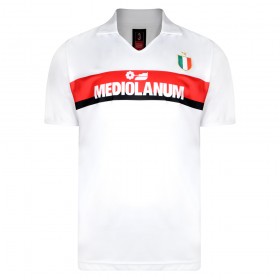 AC Milan retro white shirt Van Basten Gullit Champions 1989 