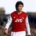 Adams wearing Arsenal 1982 shirt