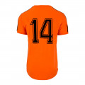Cruyff's number 14 in vintage football shirt