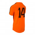 Detail of number 14 in Retrofootball's shirt