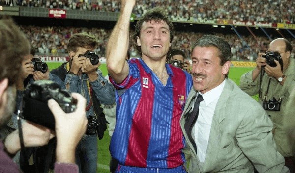 Stoichov FC Barcleona tras ganar la Liga 1991-92